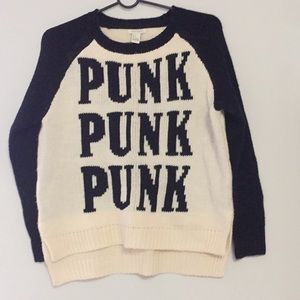 Forever 21 Punk Graphic Knit Sweater